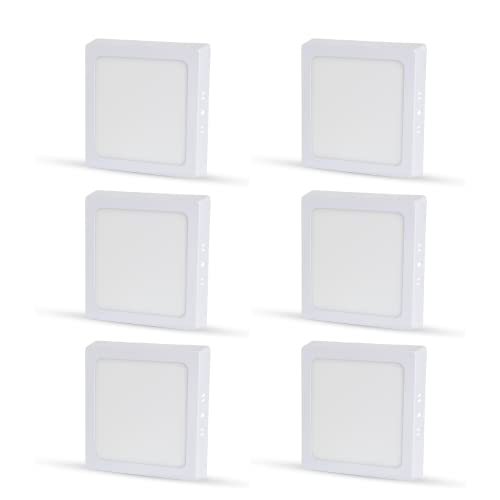 D'Mak D’Mak 22 Watt White LED Panel Ceiling Light, Surface Mounted LED Light with Energy Saving Square, Pack of 6 Energy-Efficient Lights – Bright, Durable & Long-Lasting Brighten Your World - Image 1