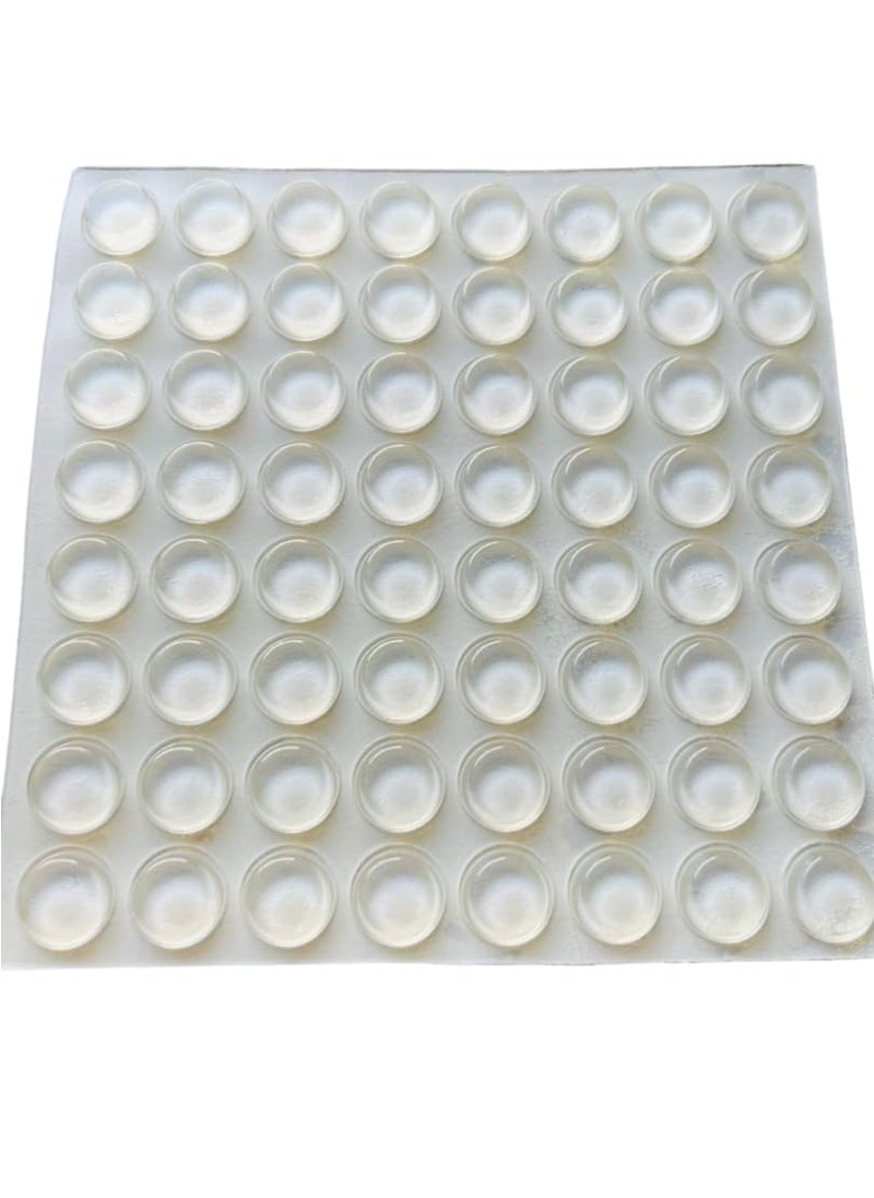 PICKWOOD PICKWOOD 3M Self Adhesive PU Dots Polyurethane BuffersBumpons Anti Skid Vibration PadStopper Clear Rubber Feet Pack of 64 Pieces Dia127 MM Thickness 35 MM PB0101  - Image 2