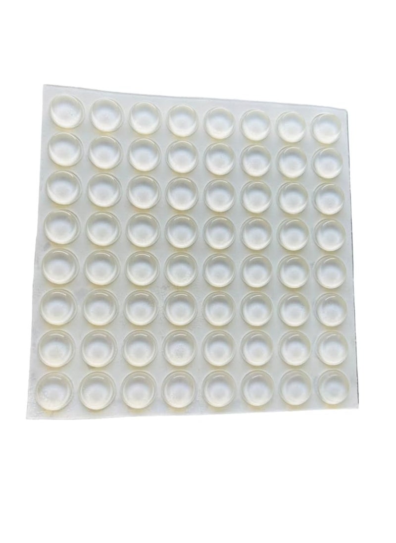 PICKWOOD PICKWOOD 3M Self Adhesive PU Dots Polyurethane BuffersBumpons Anti Skid Vibration PadStopper Clear Rubber Feet Pack of 64 Pieces Dia127 MM Thickness 35 MM PB0101  - Image 3