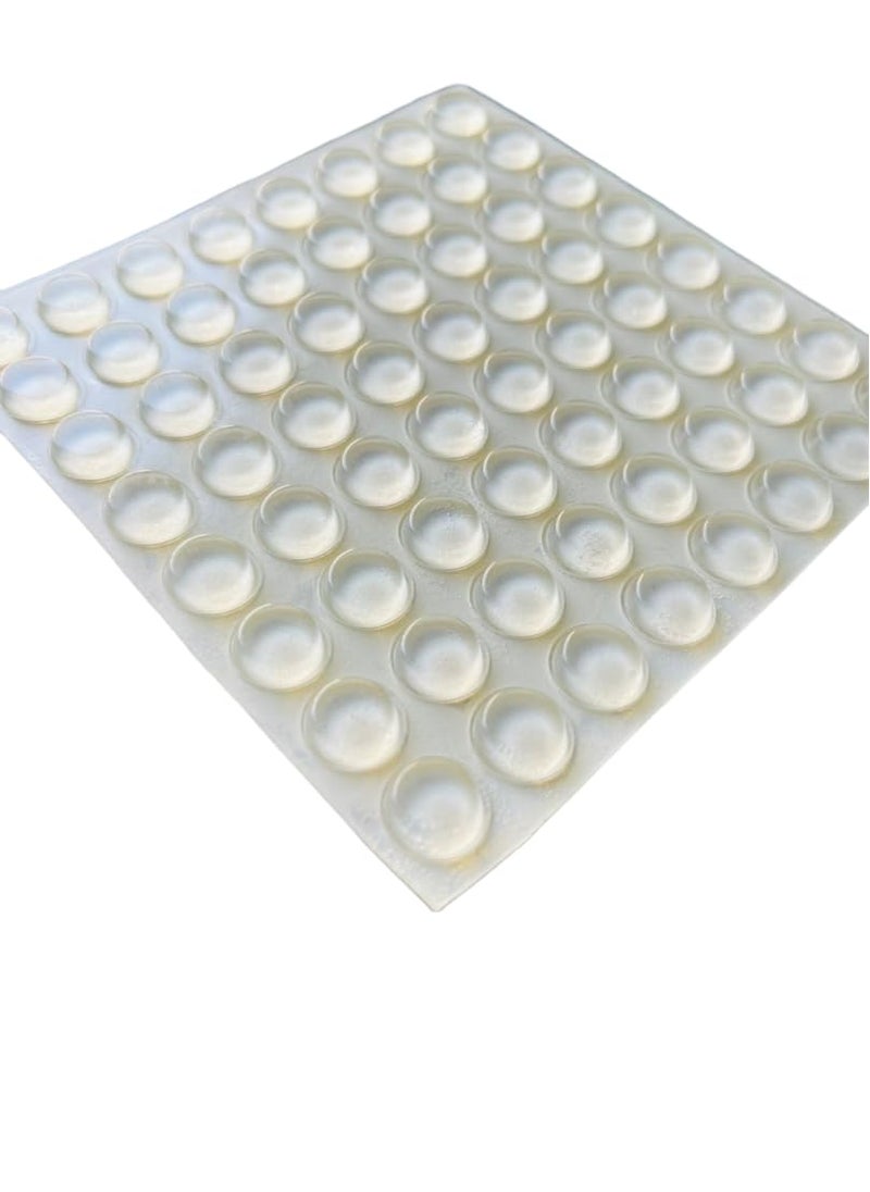 PICKWOOD PICKWOOD 3M Self Adhesive PU Dots Polyurethane BuffersBumpons Anti Skid Vibration PadStopper Clear Rubber Feet Pack of 64 Pieces Dia127 MM Thickness 35 MM PB0101  - Image 1