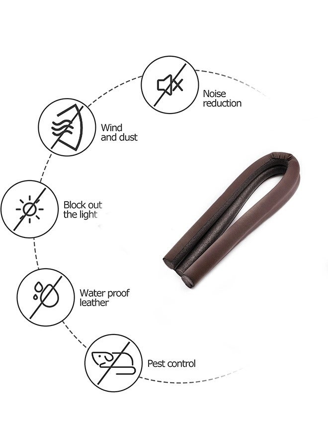 Door Bottom Sealing Strip Guard For Home, Door Acoustic Sealing, Anti-Mosquito, Door Partition Anti-Collision, Door Handle, Door Slit, Windproof, Door Sealing Cover (Brown) - Image 3