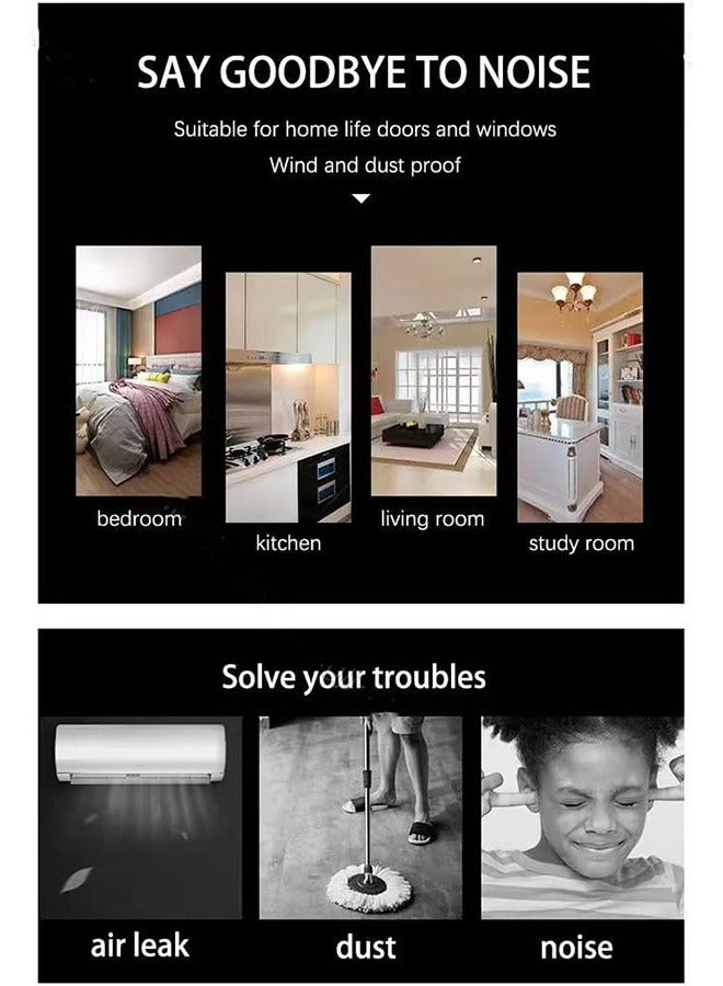 Door Bottom Sealing Strip Guard For Home, Door Acoustic Sealing, Anti-Mosquito, Door Partition Anti-Collision, Door Handle, Door Slit, Windproof, Door Sealing Cover (Brown) - Image 4