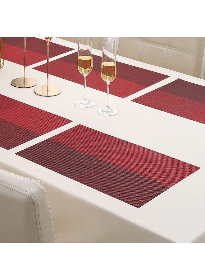 HOKIPO PVC Washable Mats for Dining Table Set of 6 - 45x30 cm (AR3281) - Image 1