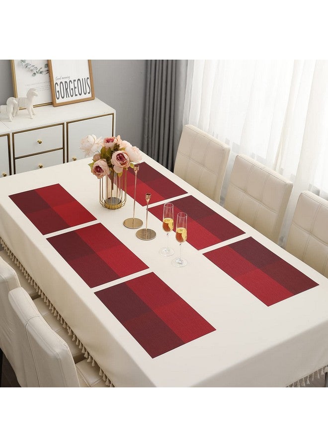 HOKIPO PVC Washable Mats for Dining Table Set of 6 - 45x30 cm (AR3281) - Image 2
