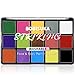 BOBISUKA Face Body Paint, 15 Color Professional Face Painting Palette for Art Theater Halloween Party Cosplay Clown SFX Makeup for Women Adults, Non-Toxic Washable - Image 2