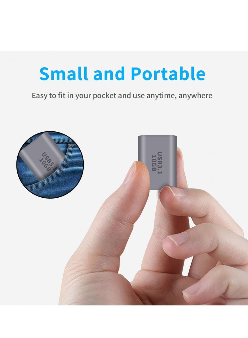 Captaintech USB A to USB C Adapter 2Pack USB C to USB 3.1 Adapter 10Gbps USB A Female to USB C Female Converter Bi Directional - Image 5