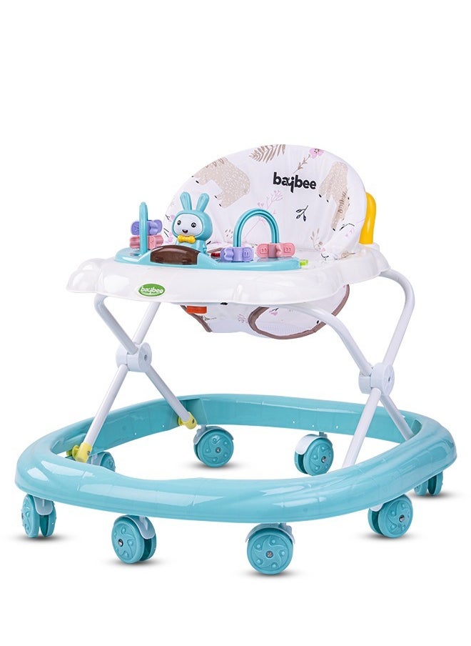 BAYBEE - Zato Baby Walker for Kids, Foldable Kids Walker with 3 Position Adjustable Height & Musical Toy Bar Activity Walker for Toddlers Walker for Baby Boy Girl 6 to 18 Months Green - Image 1