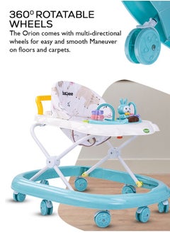 BAYBEE Zato Baby Walker for Kids, Foldable Kids Walker with 3 Position Adjustable Height & Musical Toy Bar Activity Walker for Toddlers Walker for Baby Boy Girl 6 to 18 Months Green  - Image 5