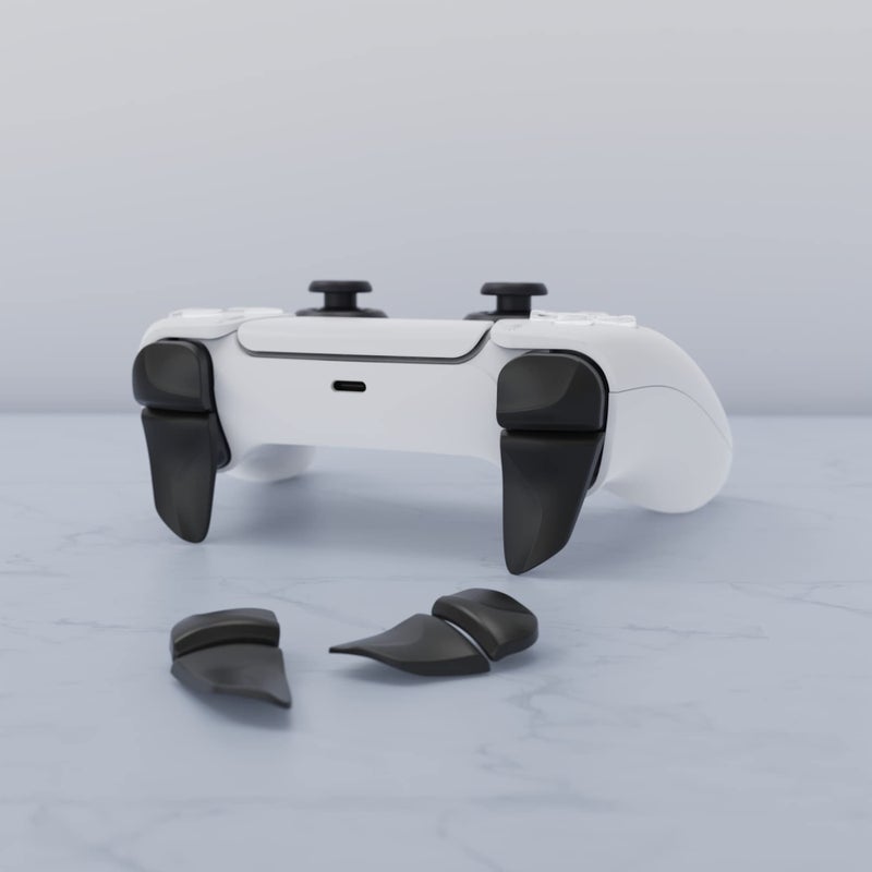 PlayVital Blade 2 Pairs Shoulder Buttons Extension Triggers for ps5 Controller, Game Improvement Adjusters for PS Portal Remote Player, Bumper Trigger Extenders for ps5 Edge Controller - Black - Image 4