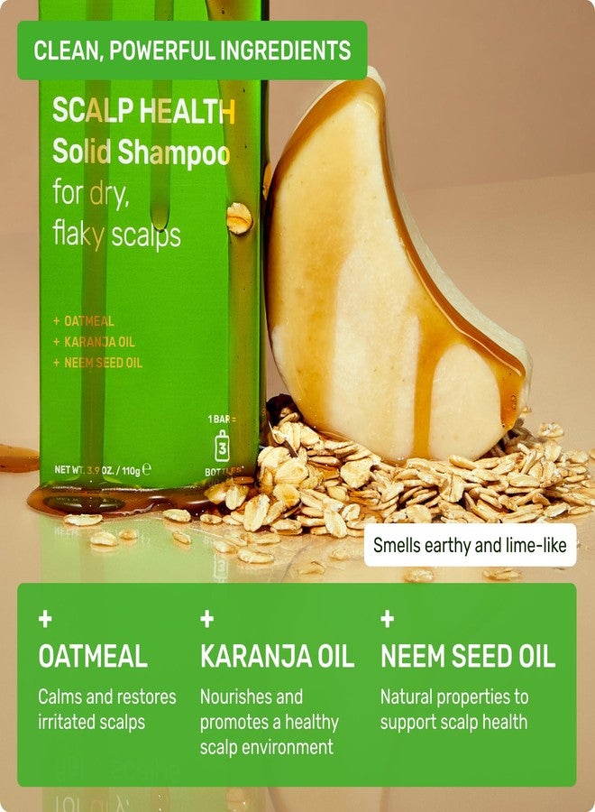 Ethique Scalp Health Shampoo Bar for itchy, dry, flaky scalps with Oatmeal - Plastic-Free, Vegan, Cruelty-Free, 3,88 oz - Formerly Heali Kiwi - Image 4