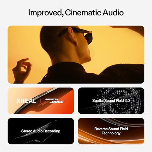 XREAL One AR Glasses with X1 Chip, Native 3 DoF, 147" 50°FOV 120Hz HD Display, Renowned Audio, 3 Adjustable Lens Transparency, Smart Glasses for iPhone 16/15, Steam Deck, ROG, Mac, PC, Android & iOS - Image 5