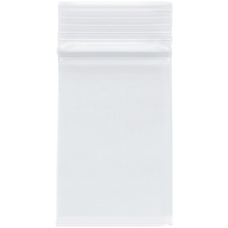 Plymor 2" x 3" (Case of 1,000), 4 Mil Heavy Duty Zipper Reclosable Plastic Bags