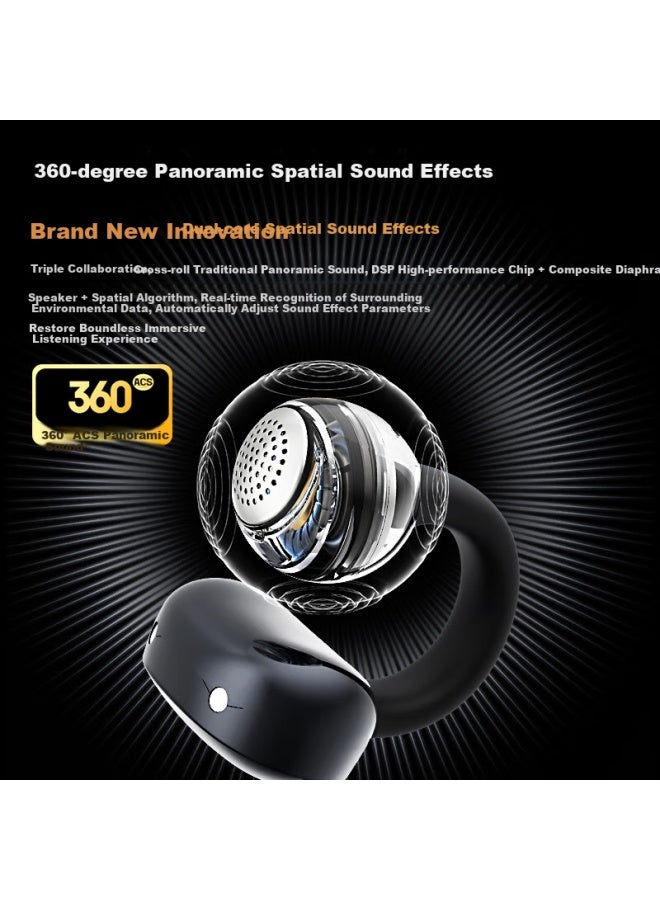 Newmine A50 Bluetooth Earphones Clip-On Bone Conduction Concept Open Wireless Clip-On Running Sports Earphones With Call Noise Reduction Hanging Ear Suitable For Huawei Xiaomi Apple 2025 - Image 2