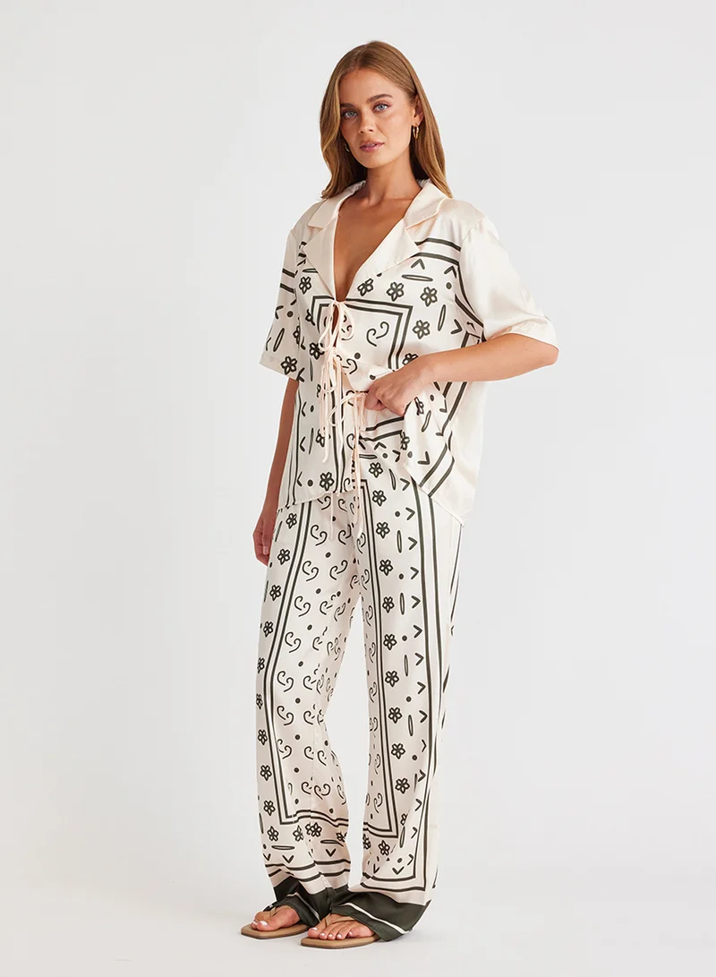 SNDYS Silas Printed High Waist Pants