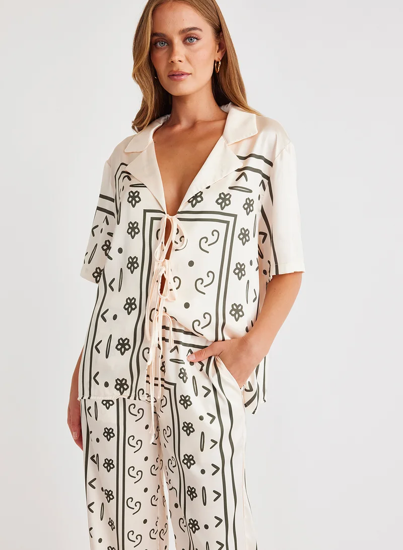 SNDYS Silas Printed High Waist Pants