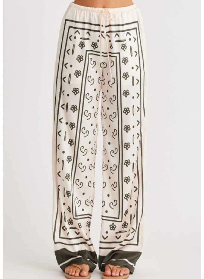 SNDYS Silas Printed High Waist Wide Leg Pants - Image 1