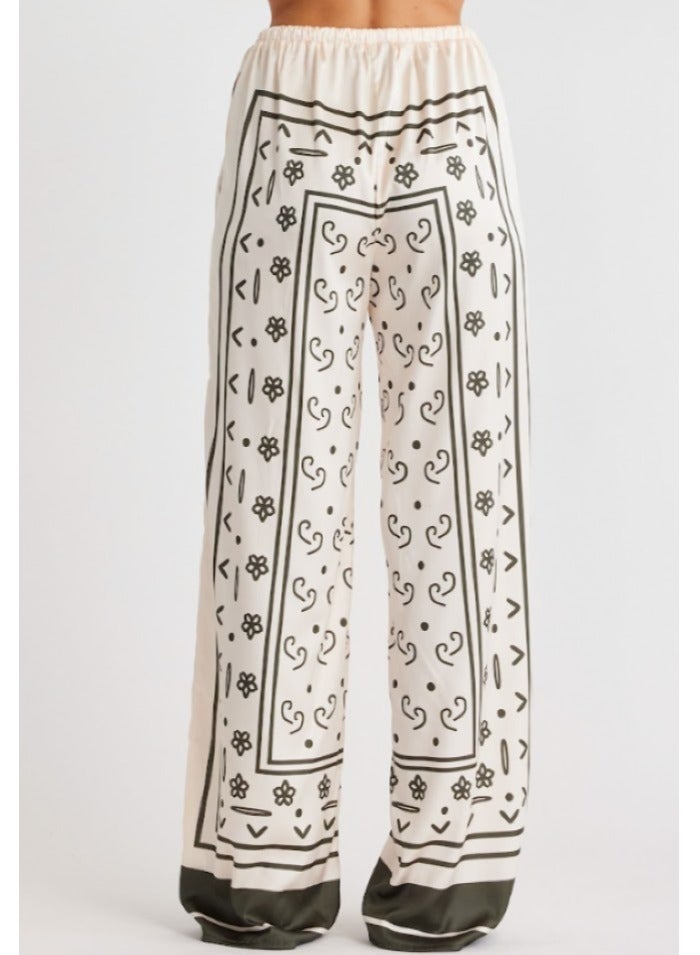 SNDYS Silas Printed High Waist Wide Leg Pants - Image 2