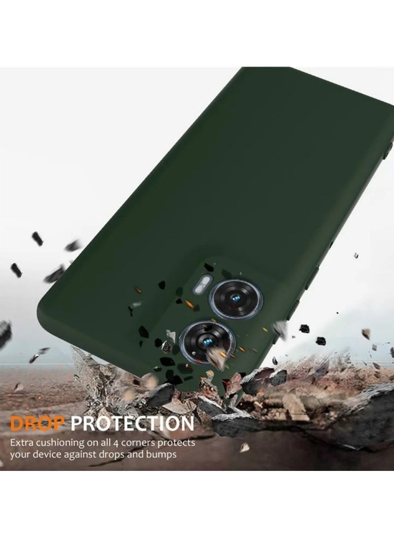 ICARLUS Phone Case for Motorola Edge 50 Fusion Case Silicone with Soft Microfiber Lining Slim Cover Lavender Green - Image 2