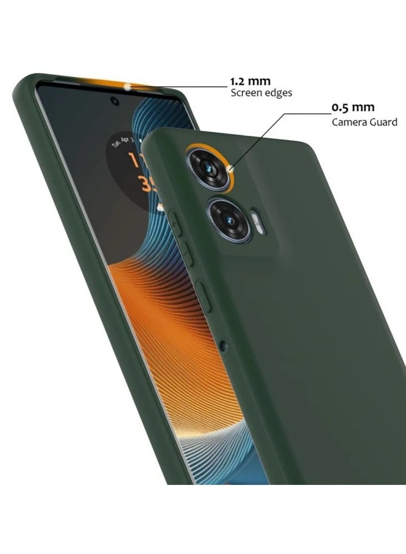 ICARLUS Phone Case for Motorola Edge 50 Fusion Case Silicone with Soft Microfiber Lining Slim Cover Lavender Green - Image 4