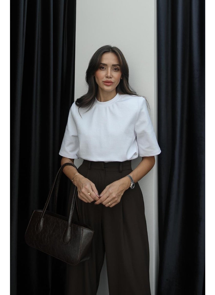 Havoş White Rosa Padded T-Shirt  - Image 1