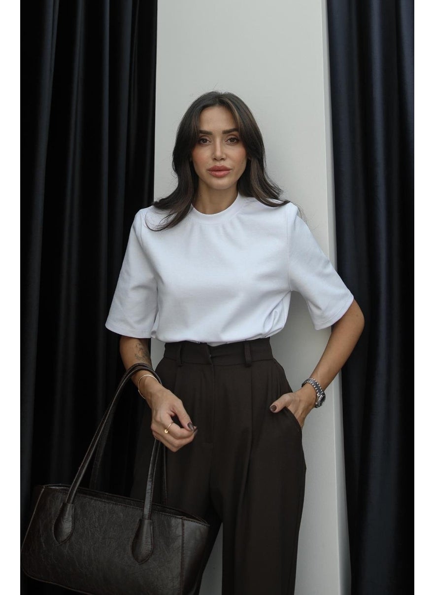 Havoş White Rosa Padded T-Shirt  - Image 3