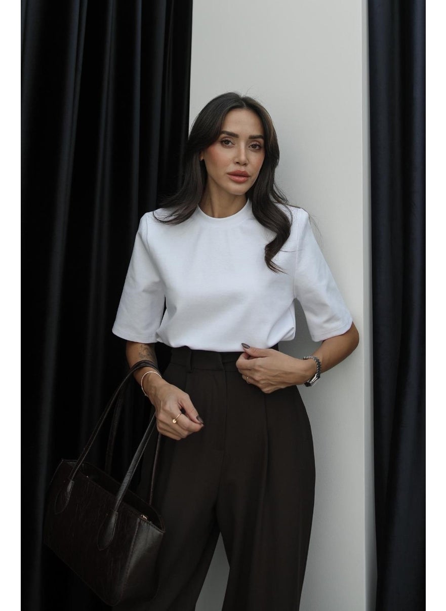 Havoş White Rosa Padded T-Shirt  - Image 5