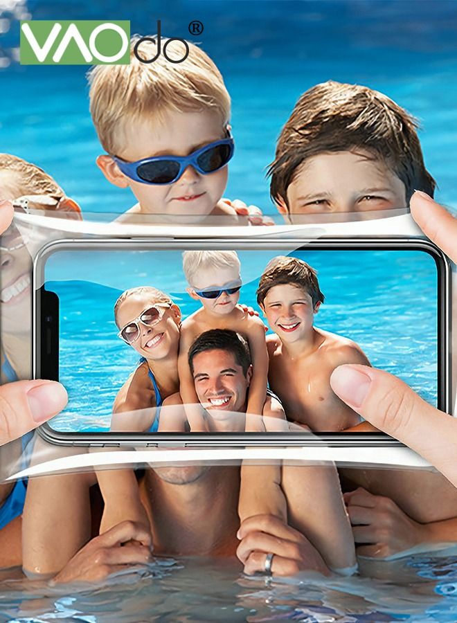 VAOdo Universal Waterproof Case Cellphone Pouch Dry Bag Compatible with iPhone and Samsung White  - Image 3