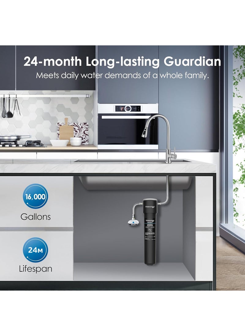 Waterdrop Waterdrop 15Ua Under Sink Water Filter System16K Gallons Ultra High Capacity Main Faucet Under Counter Water Filtration SystemRemoves 99 LeadFluorideChlorineBad TasteUsa Tech05 MicronWhite  - Image 4