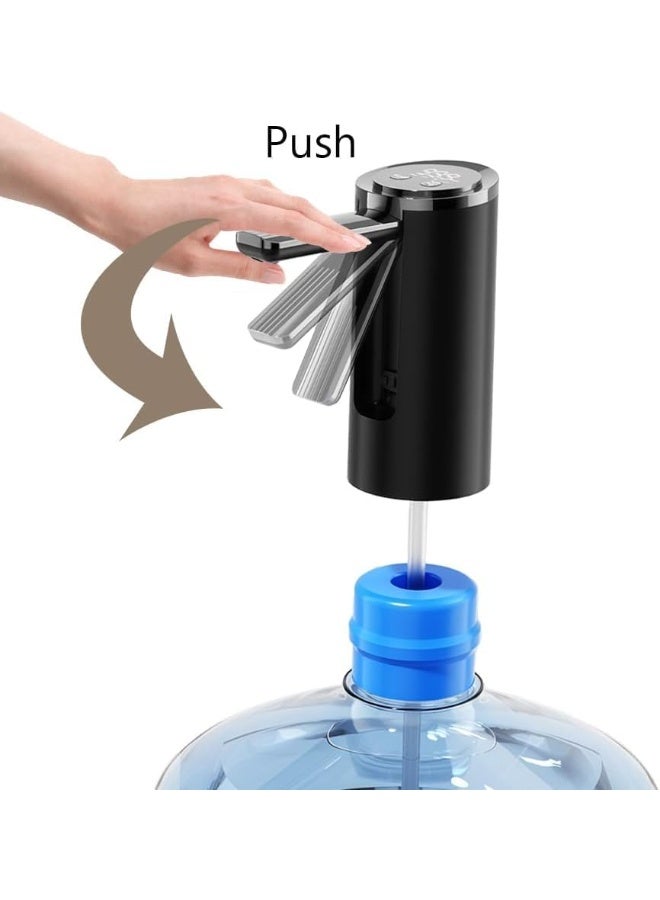 هومستر مضخة مياه كهربائية محمولة قابلة للشحن عبر USB - مضخة نقل مياه أوتوماتيكية لعبوات 5 جالون/19 لتر، للاستخدام المنزلي والمكتبي - Image 3