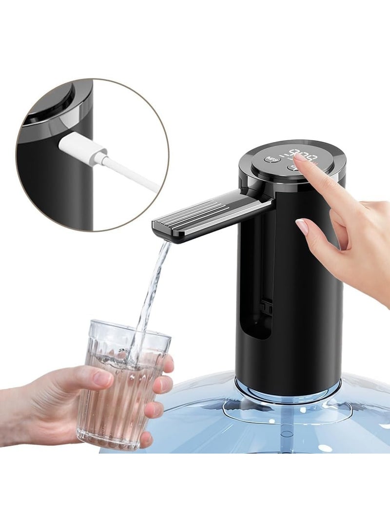 هومستر مضخة مياه كهربائية محمولة قابلة للشحن عبر USB - مضخة نقل مياه أوتوماتيكية لعبوات 5 جالون/19 لتر، للاستخدام المنزلي والمكتبي - Image 4