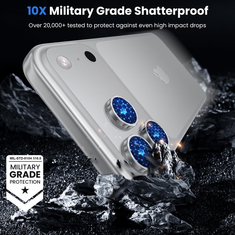 WSKEN for iPhone 17 Pro/iPhone 17 Pro Max Camera Lens Protector - [Original Shooting Mode] Shatterproof Metal HD Tempered Glass Camera Screen Protector Cover Film for iPhone Accessories - Image 5