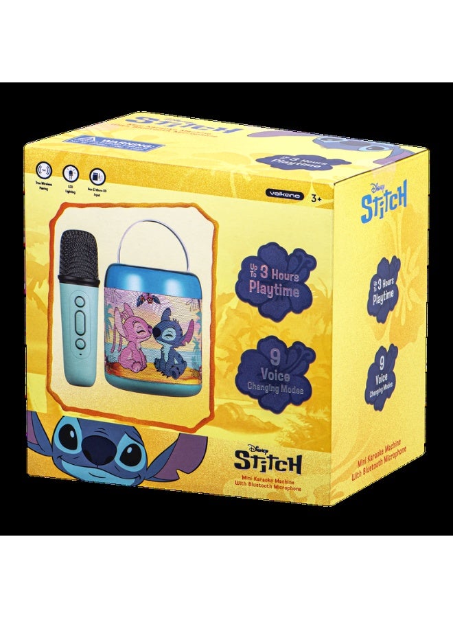 Volkano Disney Stitch Cylinder Karaoke Speaker with Bluetooth Microphone | Portable karaoke speaker with Stitch design, Bluetooth mic, clear audio, and compact build for fun singing sessions - Image 2