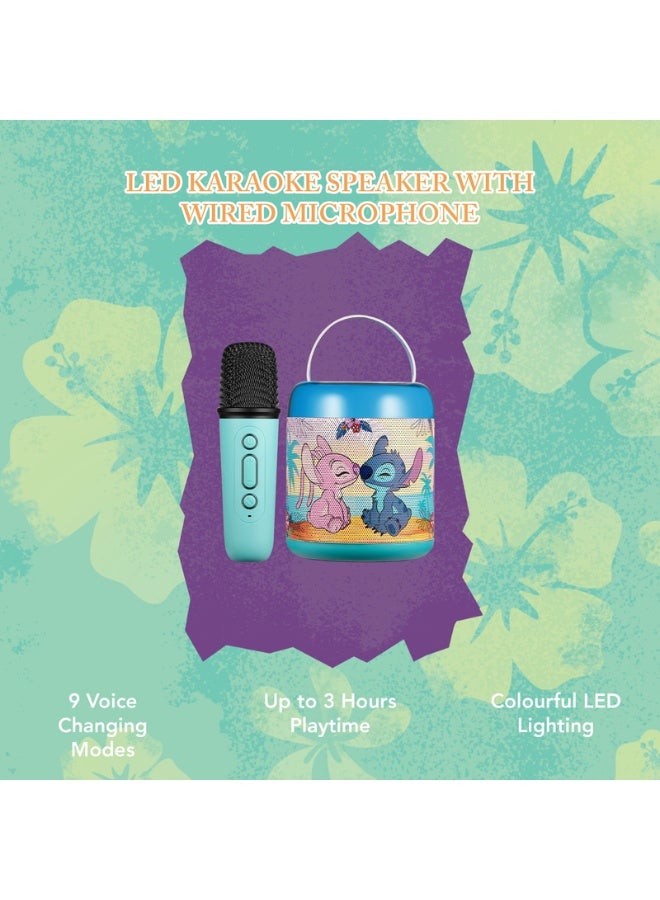 Volkano Disney Stitch Cylinder Karaoke Speaker with Bluetooth Microphone | Portable karaoke speaker with Stitch design, Bluetooth mic, clear audio, and compact build for fun singing sessions - Image 4