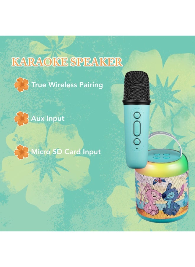 Volkano Disney Stitch Cylinder Karaoke Speaker with Bluetooth Microphone | Portable karaoke speaker with Stitch design, Bluetooth mic, clear audio, and compact build for fun singing sessions - Image 3