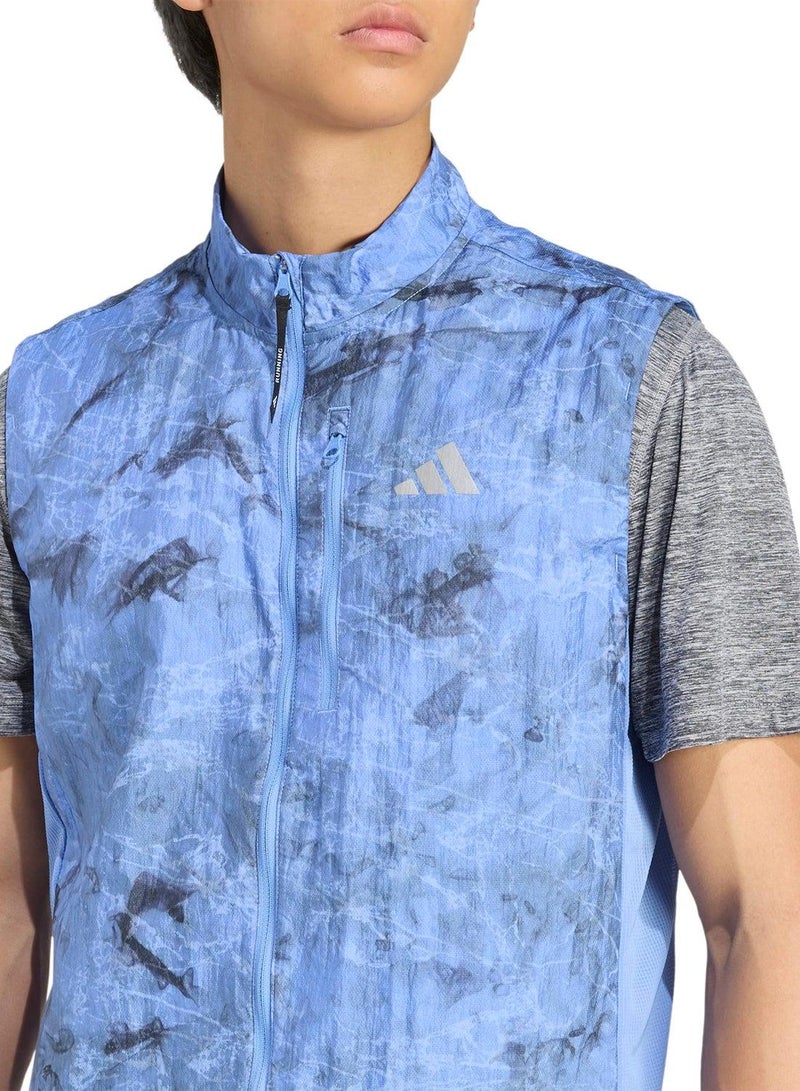 Adidas Own The Run Spray Dye Vest - Image 3