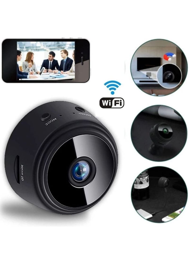 Generic WiFi Mini Magnetic A9 Wireless Spy Camera – Full HD 1080P Hidden Indoor Surveillance Camera with Motion Detection, Night Vision, Instant Alerts, Remote Monitoring – Compact Round Portable Security Cam for Home & Office  - Image 1