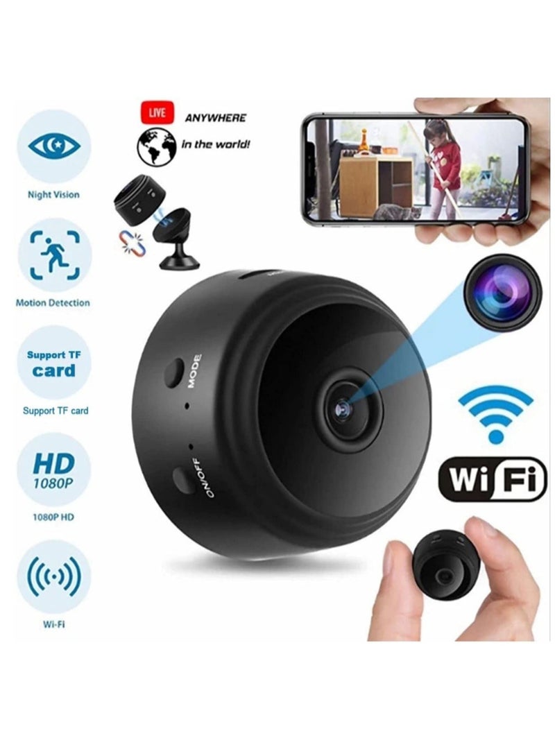 Generic WiFi Mini Magnetic A9 Wireless Spy Camera – Full HD 1080P Hidden Indoor Surveillance Camera with Motion Detection, Night Vision, Instant Alerts, Remote Monitoring – Compact Round Portable Security Cam for Home & Office  - Image 2
