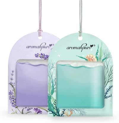 Aromahpure Gel Wink Hanging Car Perfume | Long-Lasting Gel Based Car Air Freshener | Car Accessories | Last Up to 30 Days (Lavender - Ocean) - Image 1