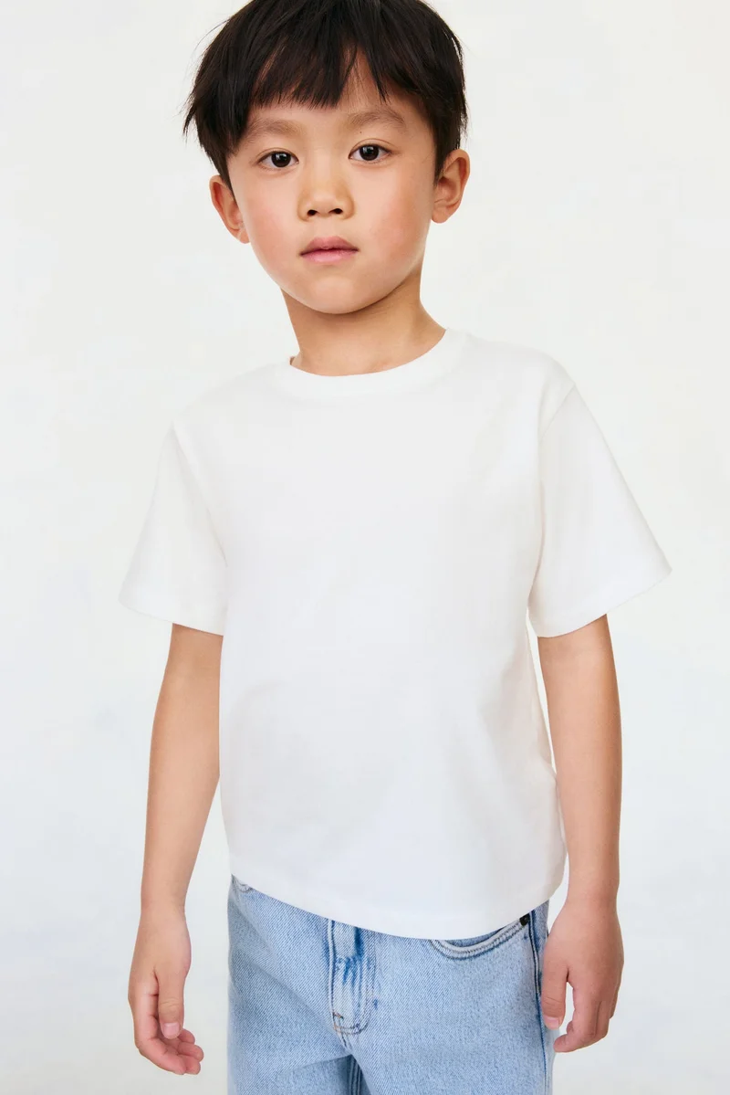 اتش اند ام تي-شيرت واسع من قطن بيما