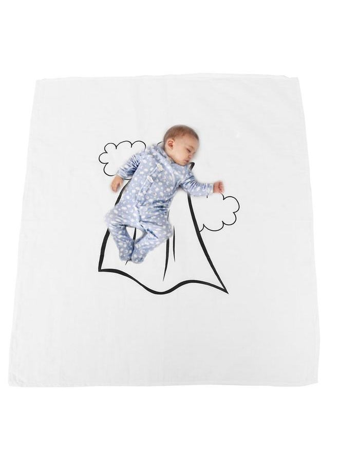 Thoraya Newborn Baby Photography Props Blanket Soft Warm Baby Swaddle WrapCape 100x110cm  - Image 5
