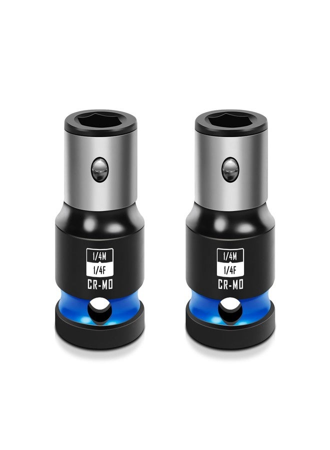 BLACKROBOT 2PCS Impact Bit Holders 1/4 Inch Square Drive to 1/4 Inch Hex Socket Adapter for Impact Wrench - Image 1