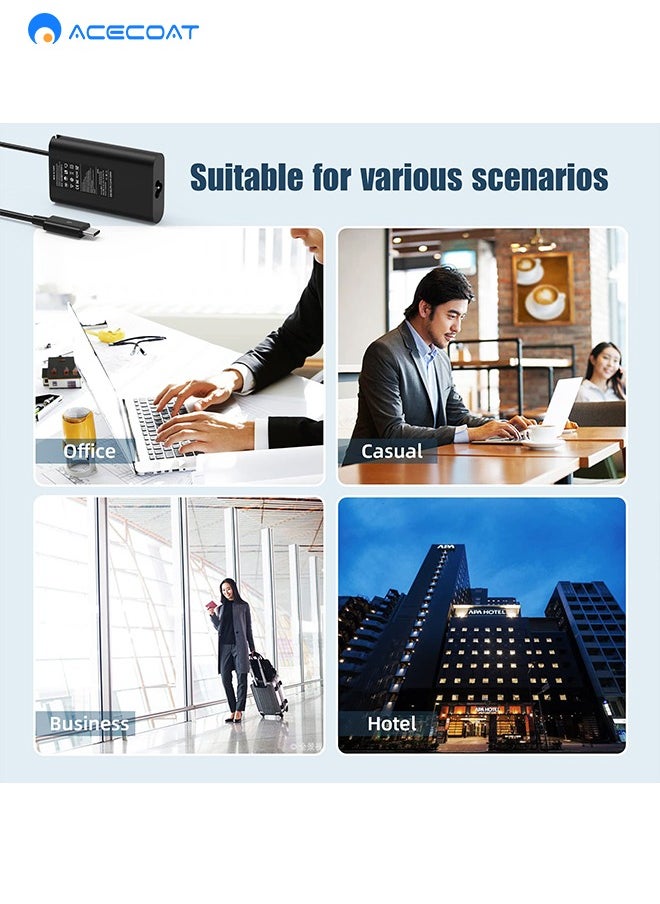 ايسكوت - 45W 65W USB C شاحن الكمبيوتر المحمول لديل خط العرض 5420 7410 7420 5520 5530 5540 7330 7340 7430 7530 7390 5430 5320 5440 3440 3540، إكس بي إس 13، كروم بوك 3100،محول سلك طاقة للكمبيوتر سريع من النوع C - Image 1
