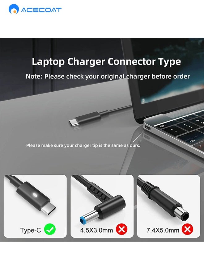 ايسكوت - 45W 65W USB C شاحن الكمبيوتر المحمول لديل خط العرض 5420 7410 7420 5520 5530 5540 7330 7340 7430 7530 7390 5430 5320 5440 3440 3540، إكس بي إس 13، كروم بوك 3100،محول سلك طاقة للكمبيوتر سريع من النوع C - Image 1