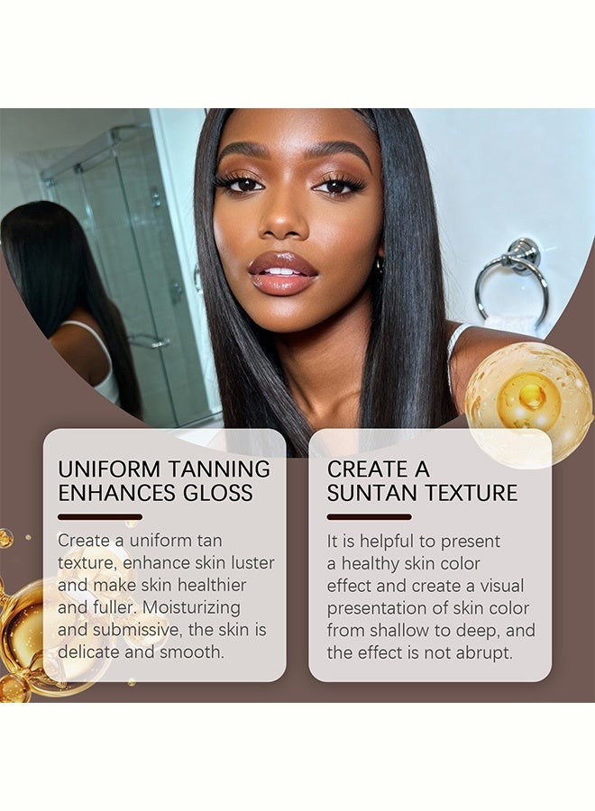 Zyvarn Radiance Tanning Body Oil, Infused with Macadamia Oil Vitamin C & Vitamin E, Enhances Tanning Effect for Uniform Bronze Color, Nourishing Moisturizing & Non-Greasy, Buildable Natural Glow for Daily Tanning Care, Suitable for All Skin Tones 120ml - Image 4