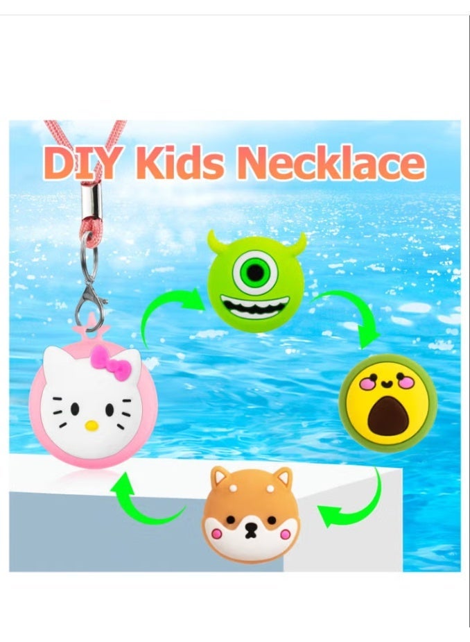 AirTag Necklace Kids, 2 Pack Holder for Apple Air Tag Toddler Silicone Hidden Case Convenient Than Wristband Bracelet Child AirTags Holder for Boys (Pink, Yellow) - Image 4