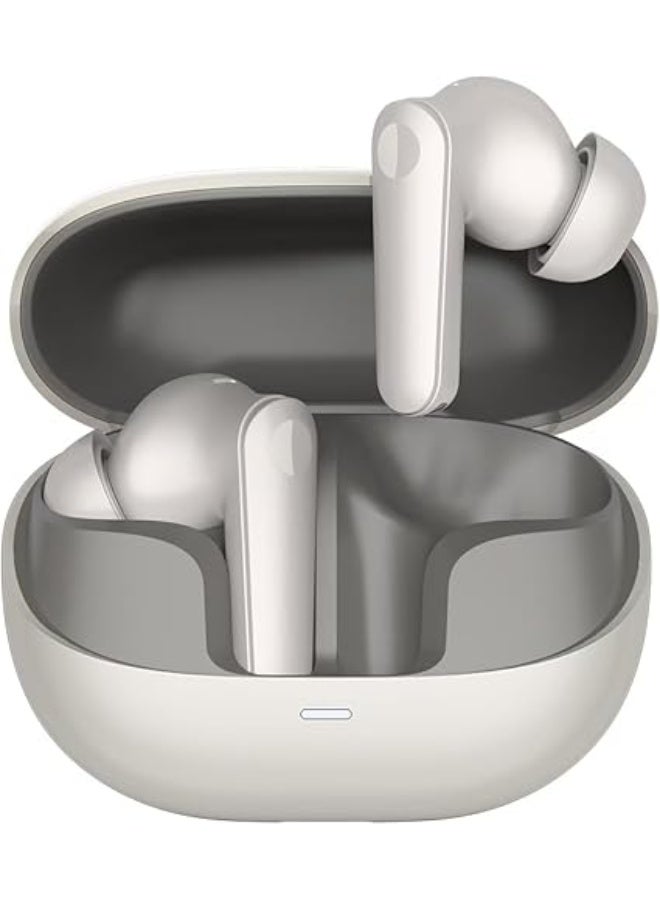 PEJE L08 Wireless Earbuds – Bluetooth 5.4, ANC, Powerful Bass, 7H Playtime, IPX4 Sweatproof, Fast USB-C Charging, AI Clear Call with Dual Mic – True Wireless For Gym/Music/Calls. (White) - Image 1