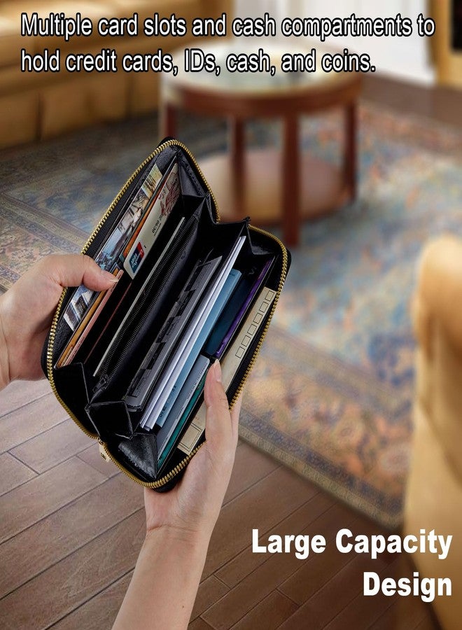 محفظة نسائية من GYSYZJDH بثلاث جماجم - محفظة جلدية PU مانعة لتقنية RFID مع حزام للمعصم، حامل بطاقات كبير الحجم، هدية مثالية للسفر والاستخدام اليومي - Image 4