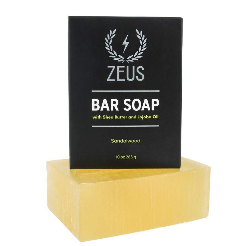 ZEUS Body  Face Bar Soap Natural Skin Hydrating  Balancing Soap for Face  Body Wash Made in USA Sandalwood