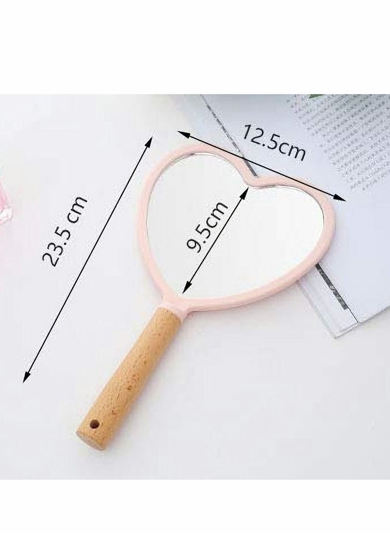 Hand-Held Mirror, Heart Shape Wood Makeup Mirrors with Hole, Small Cute Wood Hand Mirror, Hanging Single-Sided Portable Travel Vanity Mirror Cosmetic for Women - pzsku/ZE3979010C1F2A1ABBE59Z/45/_/1664353150/f45bf2e9-a075-448c-82d1-fe31cbf59454