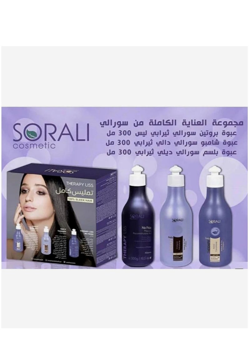 SORALI Sorali Protein Therapy Liss 3 in 1 Brazilian Set 300ml  - Image 2